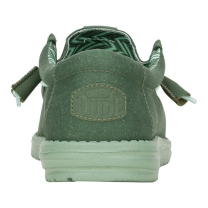 Men Wally Stretch Canvas - Duck Green/Iceberg Green | HEYDUDE