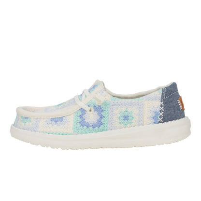 Kids Wendy Youth Cottage Crochet - Bay Blue/Multi | HEYDUDE