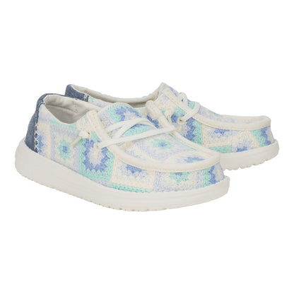 Kids Wendy Youth Cottage Crochet - Bay Blue/Multi | HEYDUDE