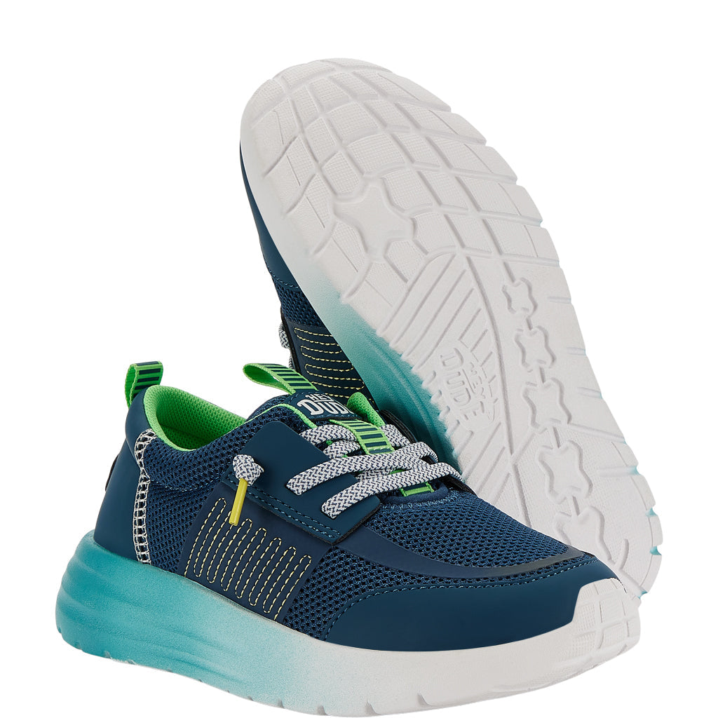 Kids Sirocco Play Youth Sport Block - Navy/Light Blue | HEYDUDE