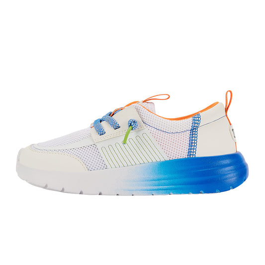 Kids Sirocco Play Youth Sport Block - White/Blue | HEYDUDE
