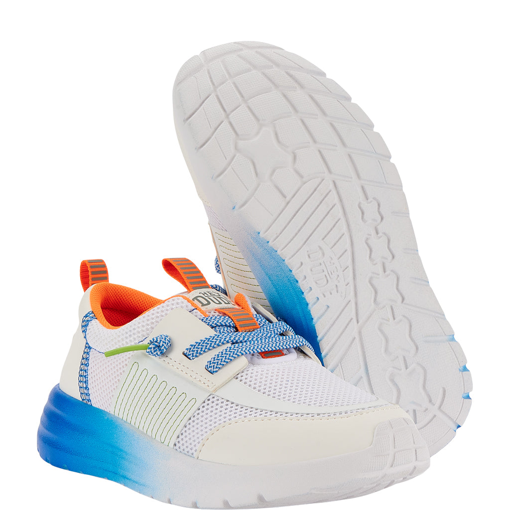 Kids Sirocco Play Youth Sport Block - White/Blue | HEYDUDE