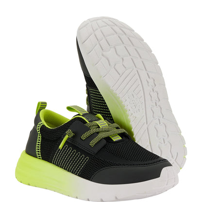 Kids Sirocco Play Youth Sport Block - Black/Lime Punch | HEYDUDE