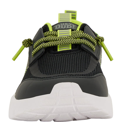 Kids Sirocco Play Youth Sport Block - Black/Lime Punch | HEYDUDE