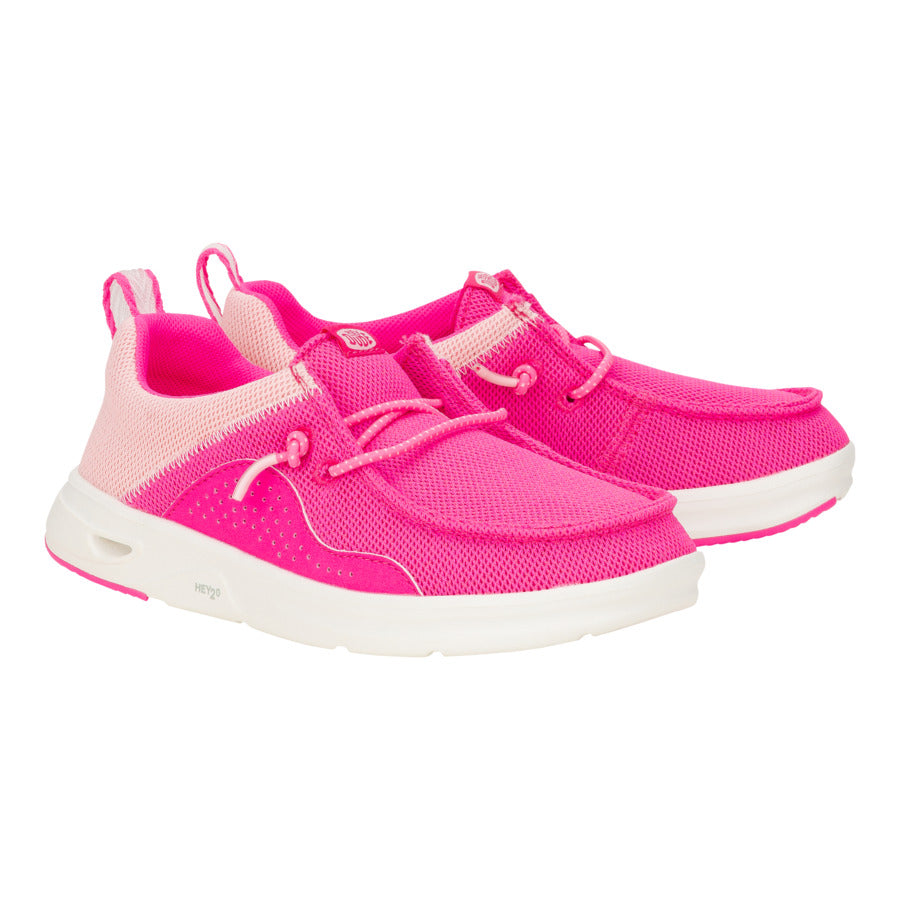 Kids Wally Youth Hey2O Classic - Pink Glo/Light Pink | HEYDUDE