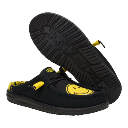 Men Wally Slip SMILEYWORLD® - Smiley Black/Yellow | HEYDUDE