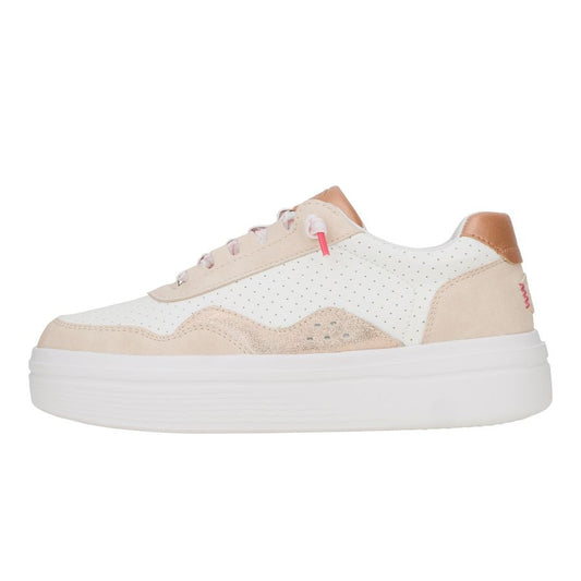 Women Hudson Lift Sport Shimmer - Whisper Pink/White/Rose Gold | HEYDUDE
