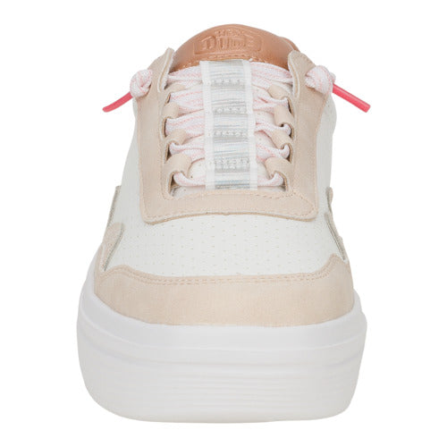 Women Hudson Lift Sport Shimmer - Whisper Pink/White/Rose Gold | HEYDUDE