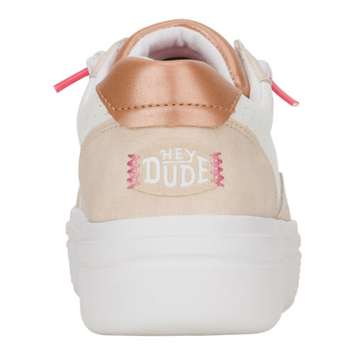 Women Hudson Lift Sport Shimmer - Whisper Pink/White/Rose Gold | HEYDUDE