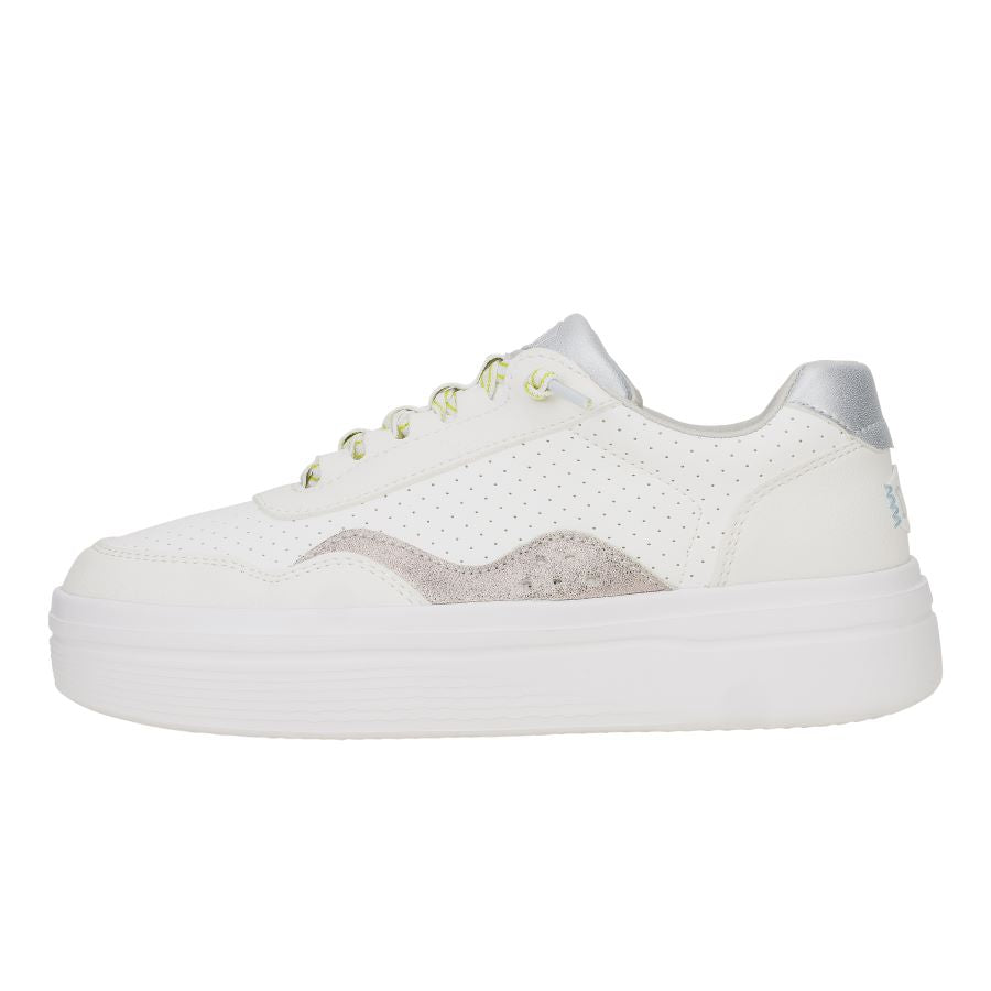 Women Hudson Lift Sport Shimmer - White/Dawn Blue | HEYDUDE
