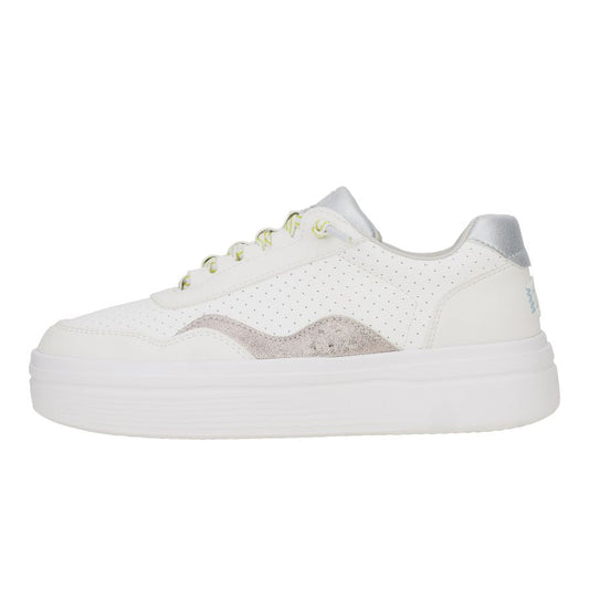 Women Hudson Lift Sport Shimmer - White/Dawn Blue | HEYDUDE