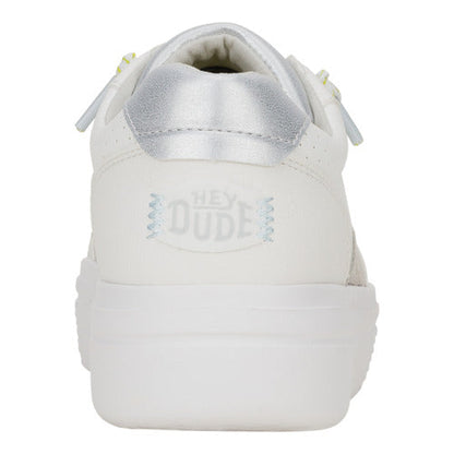 Women Hudson Lift Sport Shimmer - White/Dawn Blue | HEYDUDE