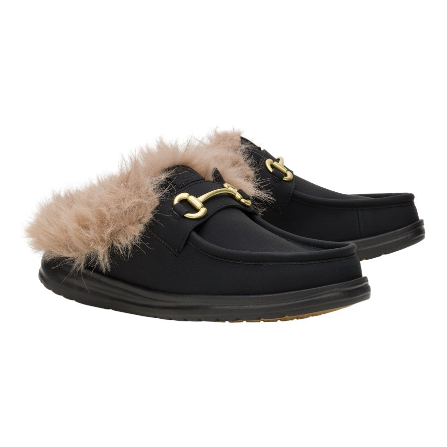 Men Market Wally Slip Loafer - Black/Black | HEYDUDE