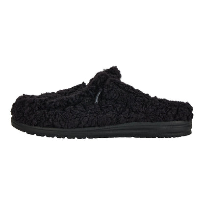 Men Wally Slipper - Cozy Black/Black | HEYDUDE
