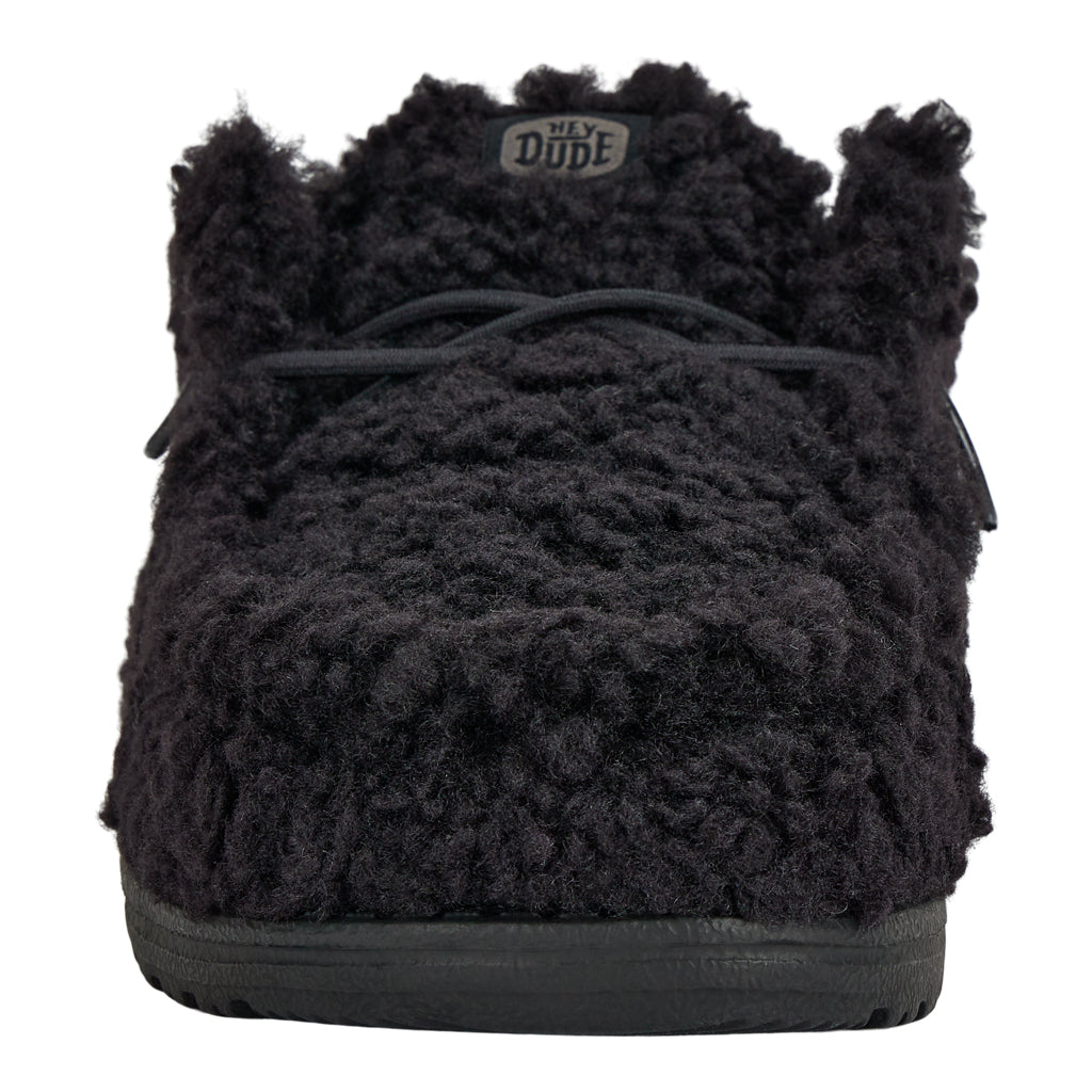 Men Wally Slipper - Cozy Black/Black | HEYDUDE