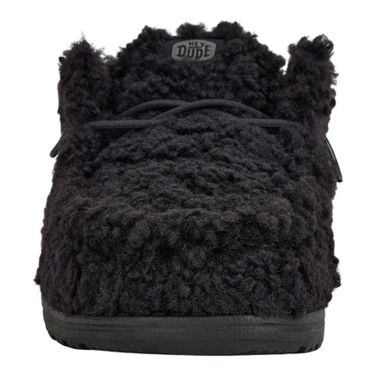 Men Wally Slipper - Cozy Black/Black | HEYDUDE