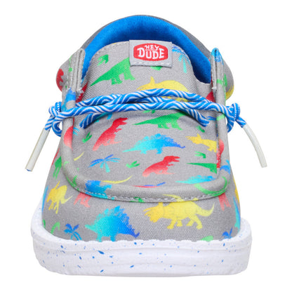 Kids Wally Funk Youth Dinomite - Dino Grey/Multi | HEYDUDE