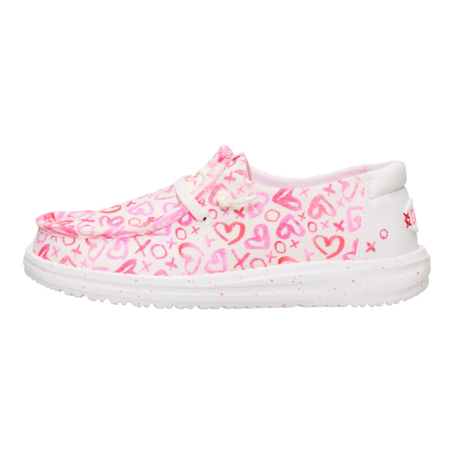 Kids Wendy Youth Galentines Day - Pink/White | HEYDUDE