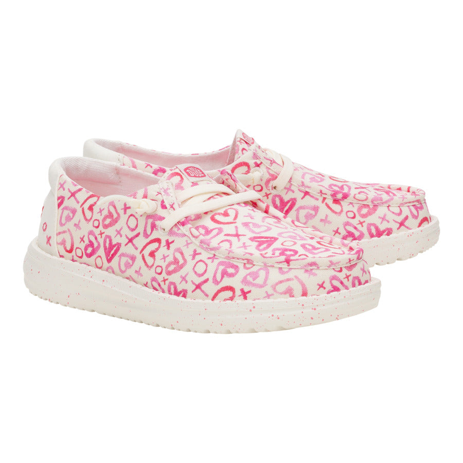 Kids Wendy Youth Galentines Day - Pink/White | HEYDUDE