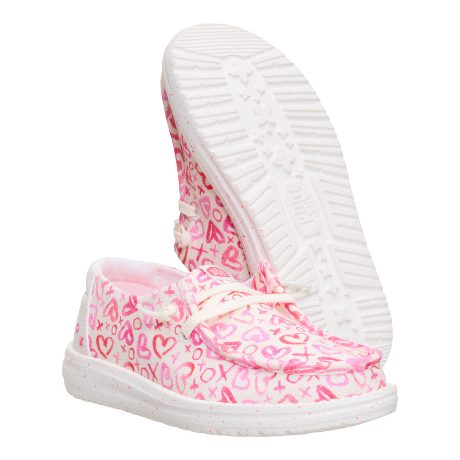 Kids Wendy Youth Galentines Day - Pink/White | HEYDUDE