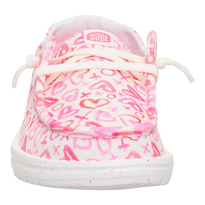 Kids Wendy Youth Galentines Day - Pink/White | HEYDUDE