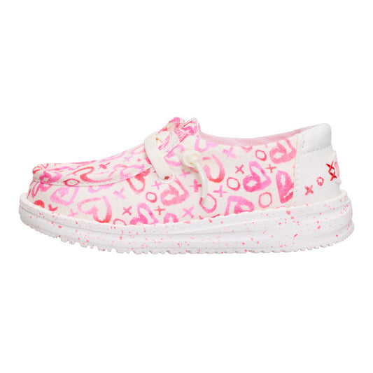 Kids Wendy Toddler Galentines Day - Pink/White | HEYDUDE