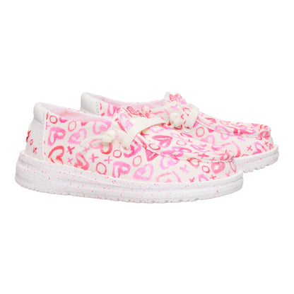 Kids Wendy Toddler Galentines Day - Pink/White | HEYDUDE