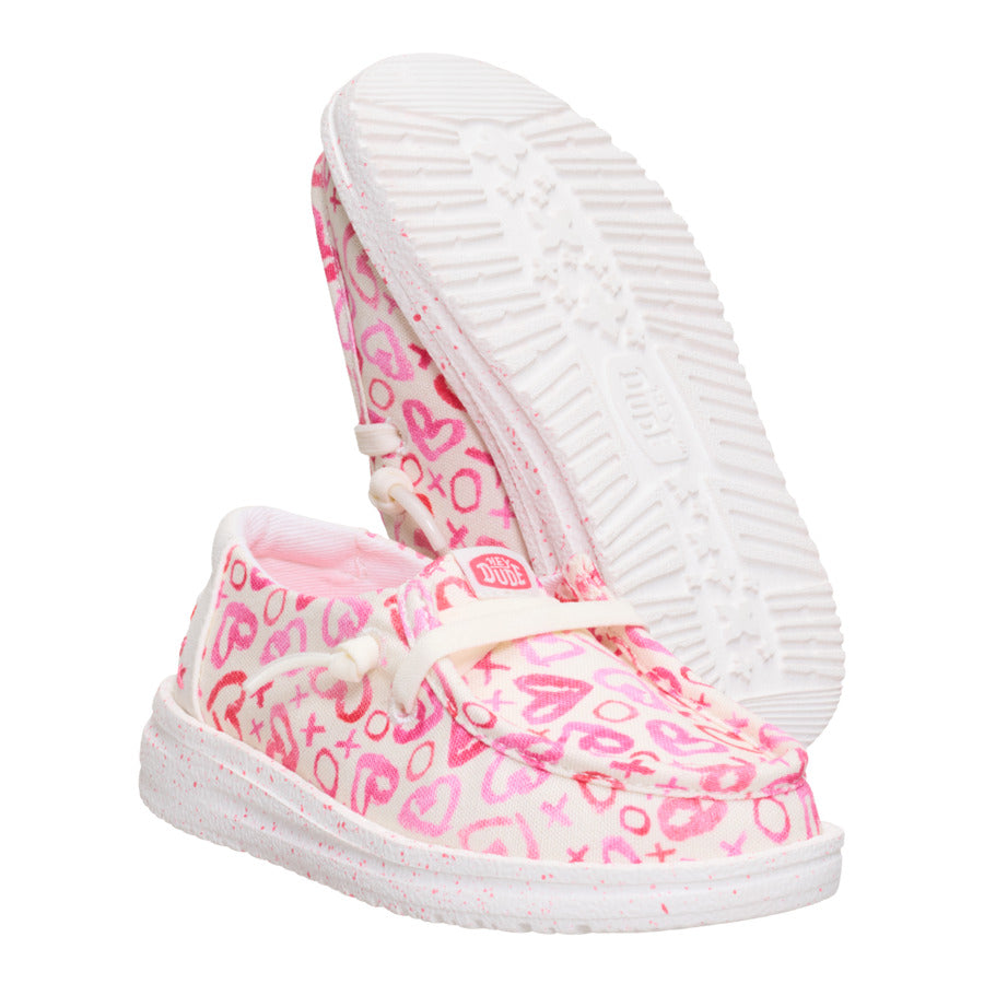 Kids Wendy Toddler Galentines Day - Pink/White | HEYDUDE
