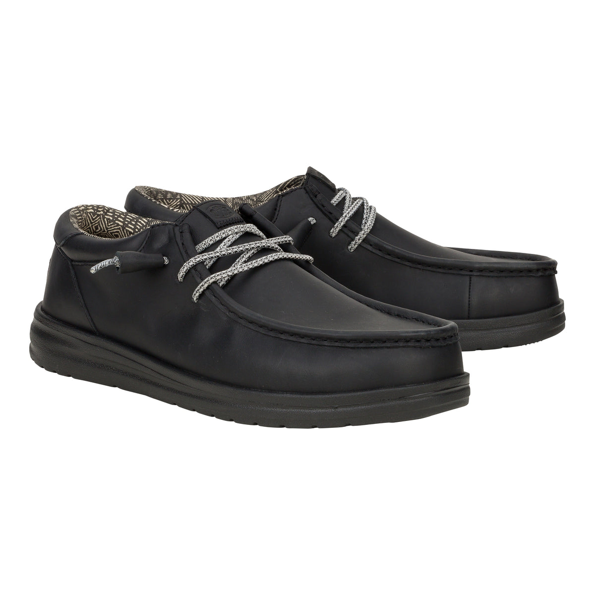 Men Paul Leather - Black | HEYDUDE