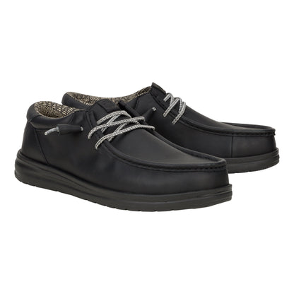 Men Paul Leather - Black | HEYDUDE