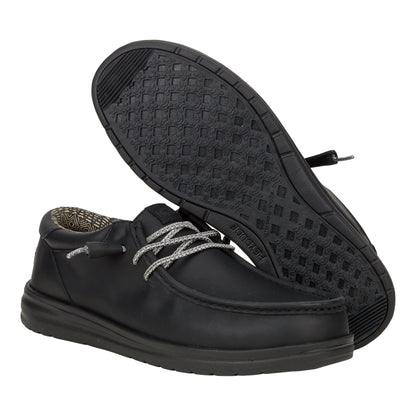 Men Paul Leather - Black | HEYDUDE