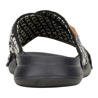 Women Christi Slide Cottage Crochet - Black/White | HEYDUDE