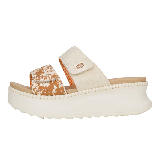 Women Delray Slide Animal Shimmer - Tan/Multi | HEYDUDE