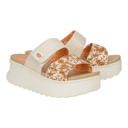 Women Delray Slide Animal Shimmer - Tan/Multi | HEYDUDE