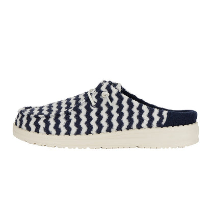 Women Wendy Slip Terry Stripe - Navy Blazer/Egret | HEYDUDE