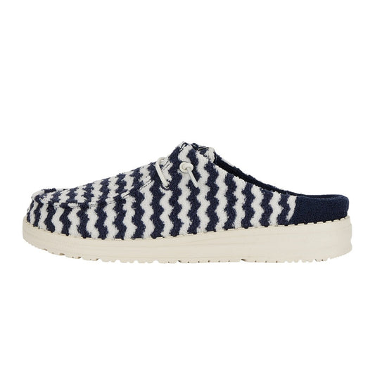 Women Wendy Slip Terry Stripe - Navy Blazer/Egret | HEYDUDE