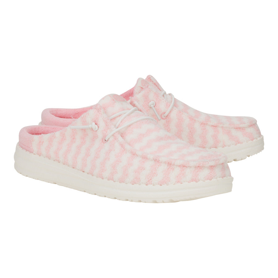 Women Wendy Slip Terry Stripe - Stripe Pink/White | HEYDUDE