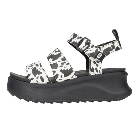Women Delray Buckle Animal - Black/White | HEYDUDE