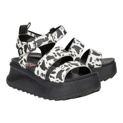Women Delray Buckle Animal - Black/White | HEYDUDE