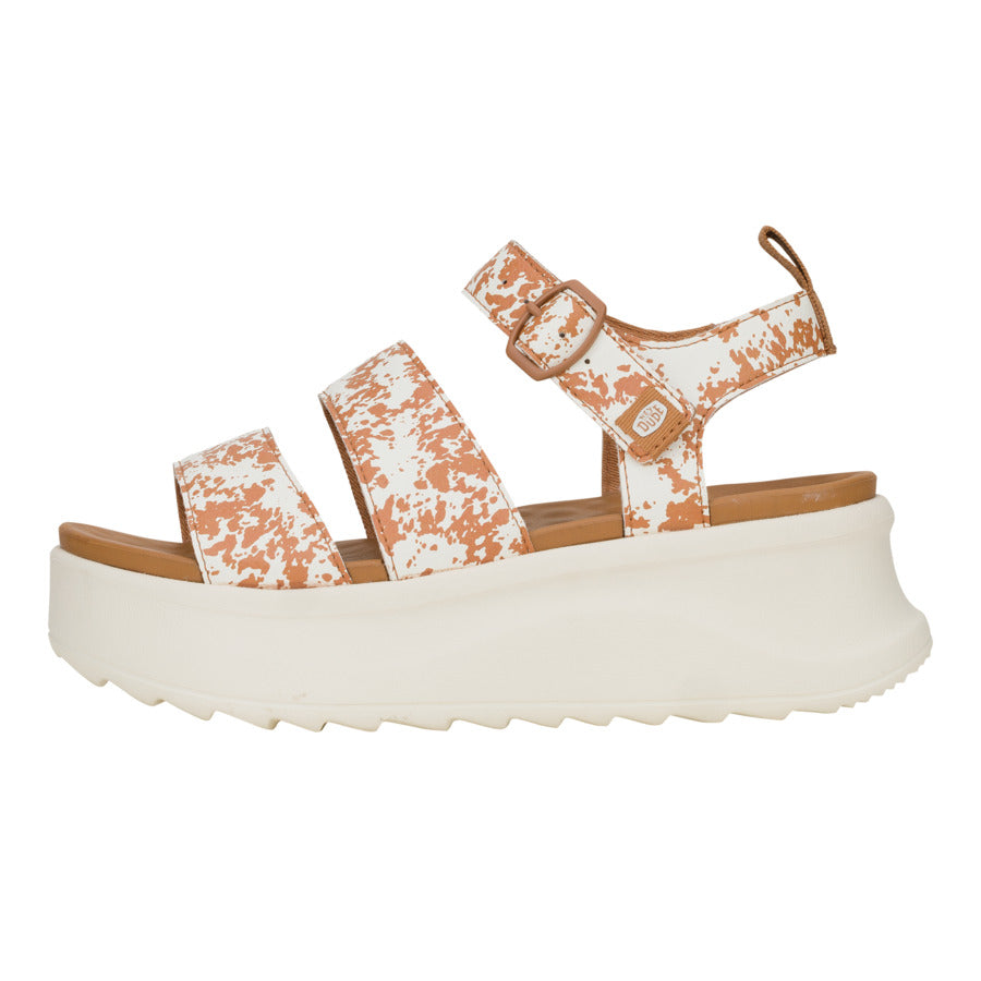 Women Delray Buckle Animal - Tan/White | HEYDUDE
