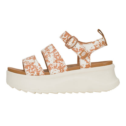 Women Delray Buckle Animal - Tan/White | HEYDUDE