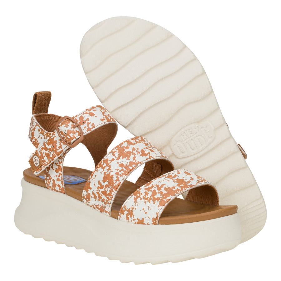 Women Delray Buckle Animal - Tan/White | HEYDUDE