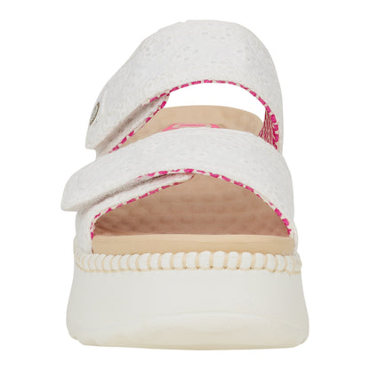 Women Delray Slide Eyelet - White | HEYDUDE