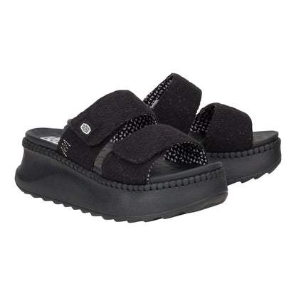 Women Delray Slide Eyelet - Black | HEYDUDE