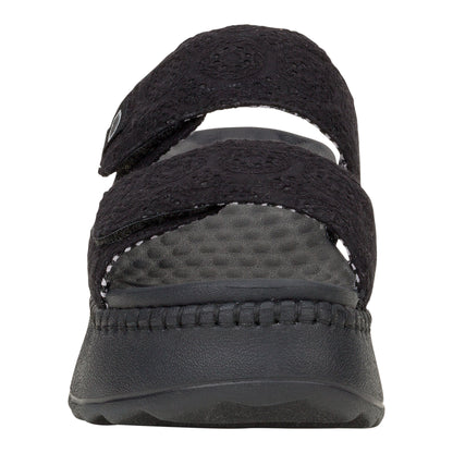 Women Delray Slide Eyelet - Black | HEYDUDE