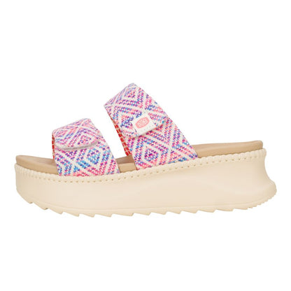 Women Delray Slide Surf Baja - Blue/Pink/Multi | HEYDUDE
