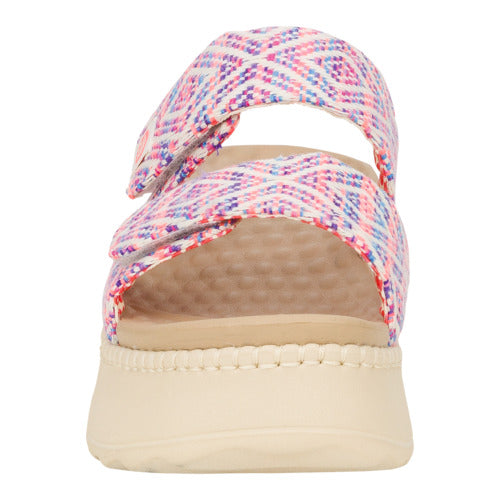 Women Delray Slide Surf Baja - Blue/Pink/Multi | HEYDUDE