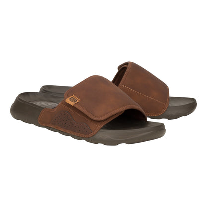 Men South Shore Slide Classic - Downtown Brown/Delicioso Brown | HEYDUDE