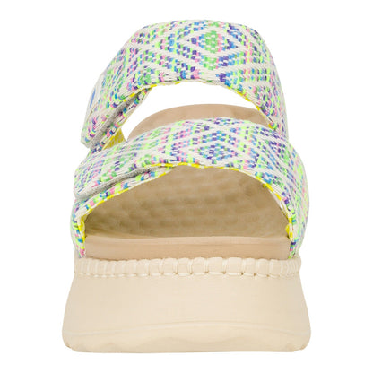 Women Delray Slide Surf Baja - Blue Multi | HEYDUDE