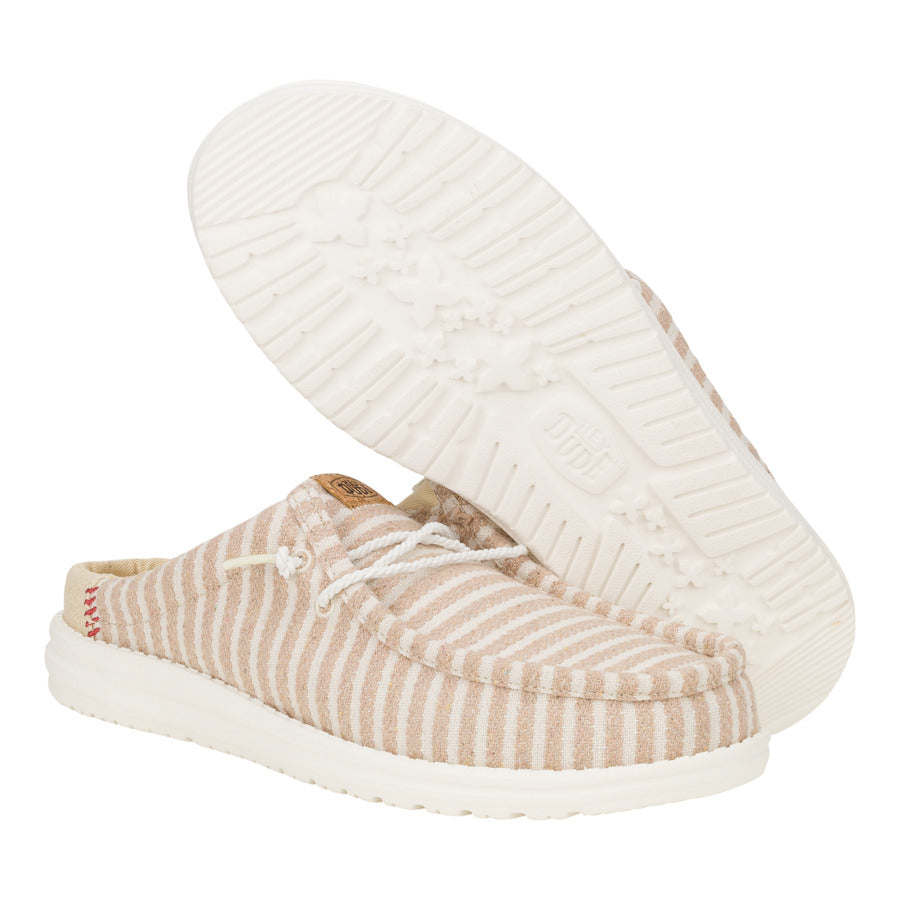 Men Wally Slip Resort - Tan/White | HEYDUDE